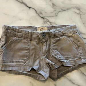 Hollister Women's Low-Rise Gray Cotton Shorts